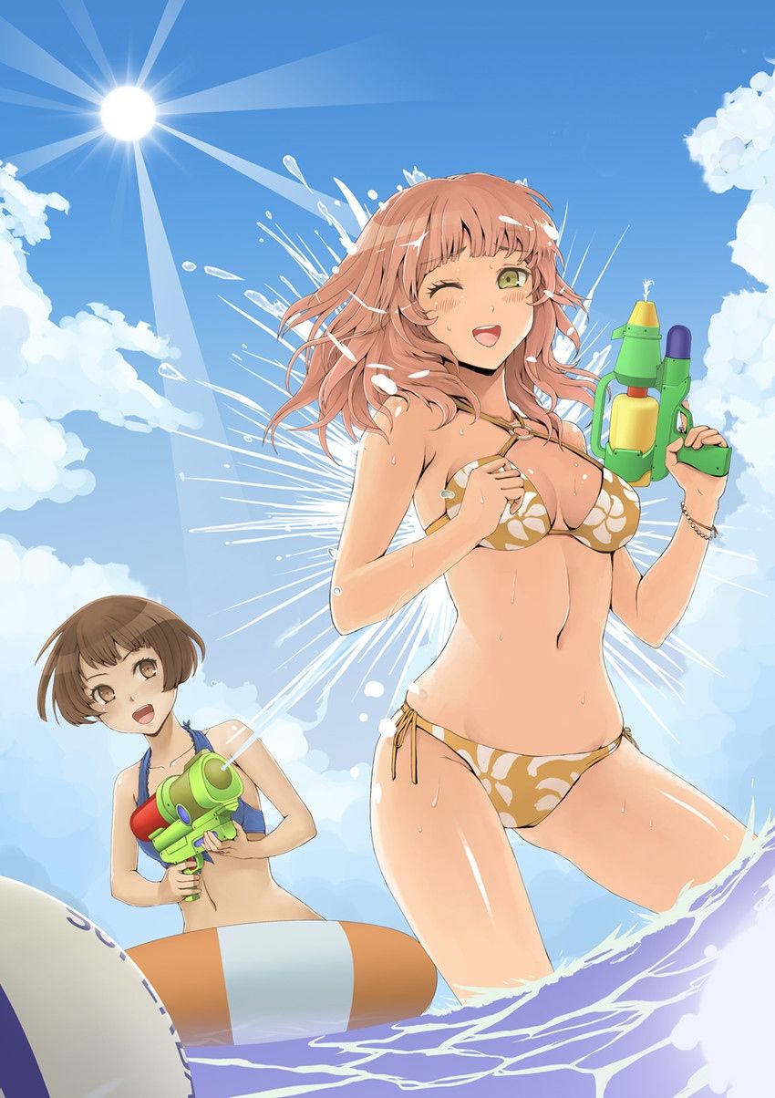 Pupi-yupi-pupi-up Image of a second girl in a bathing suit with a water gun 8