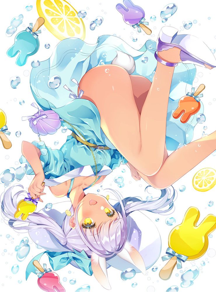 [Secondary] erotic image of a girl with refreshing blue hair 35