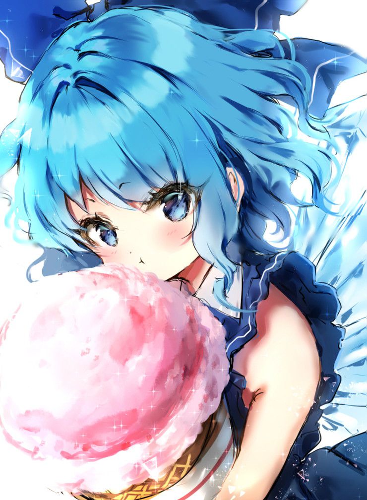 [Secondary] erotic image of a girl with refreshing blue hair 47