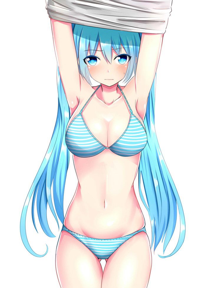 [Secondary] erotic image of a girl with refreshing blue hair 9