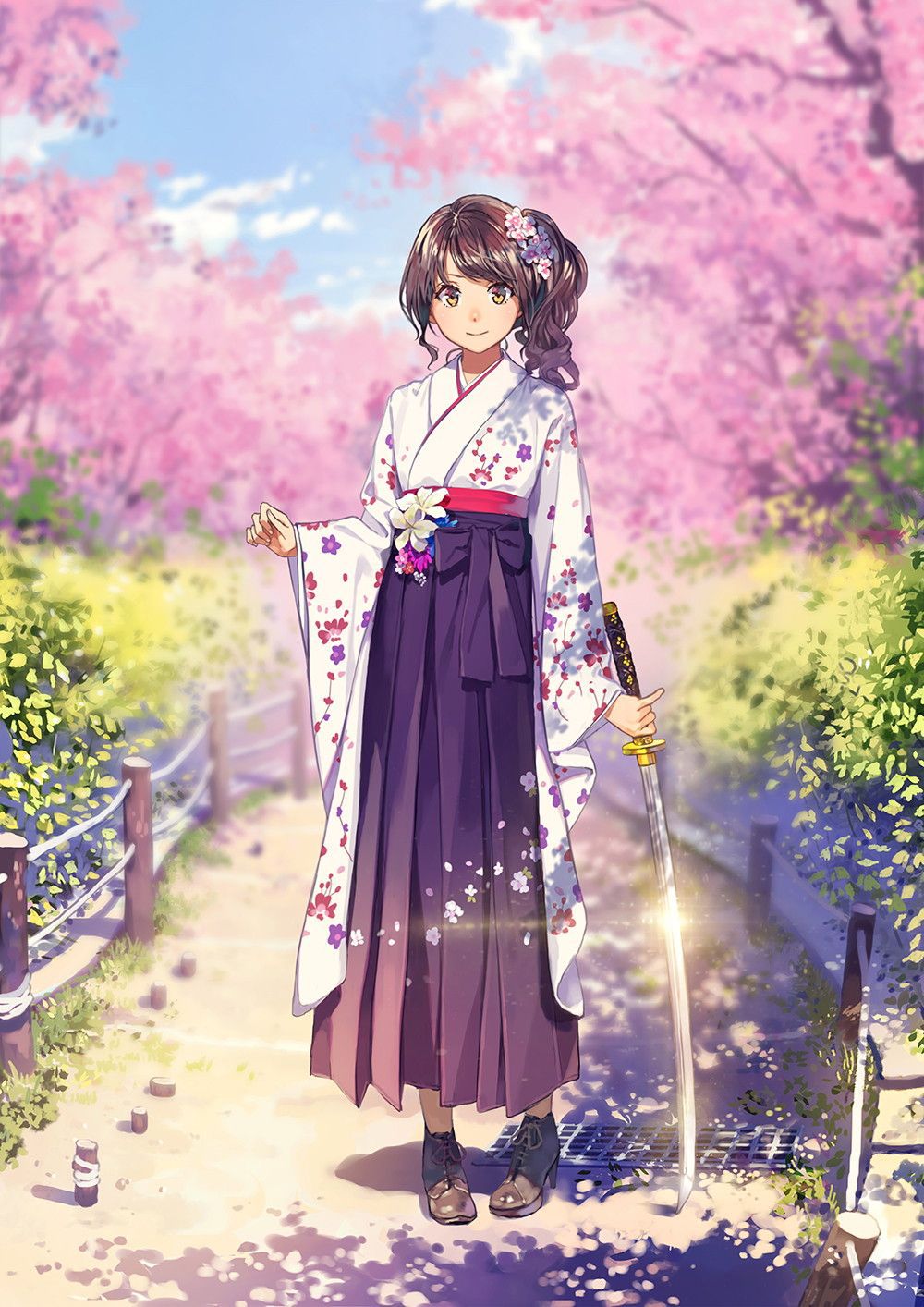 Moe illustrations of Kimono and Yukata 18
