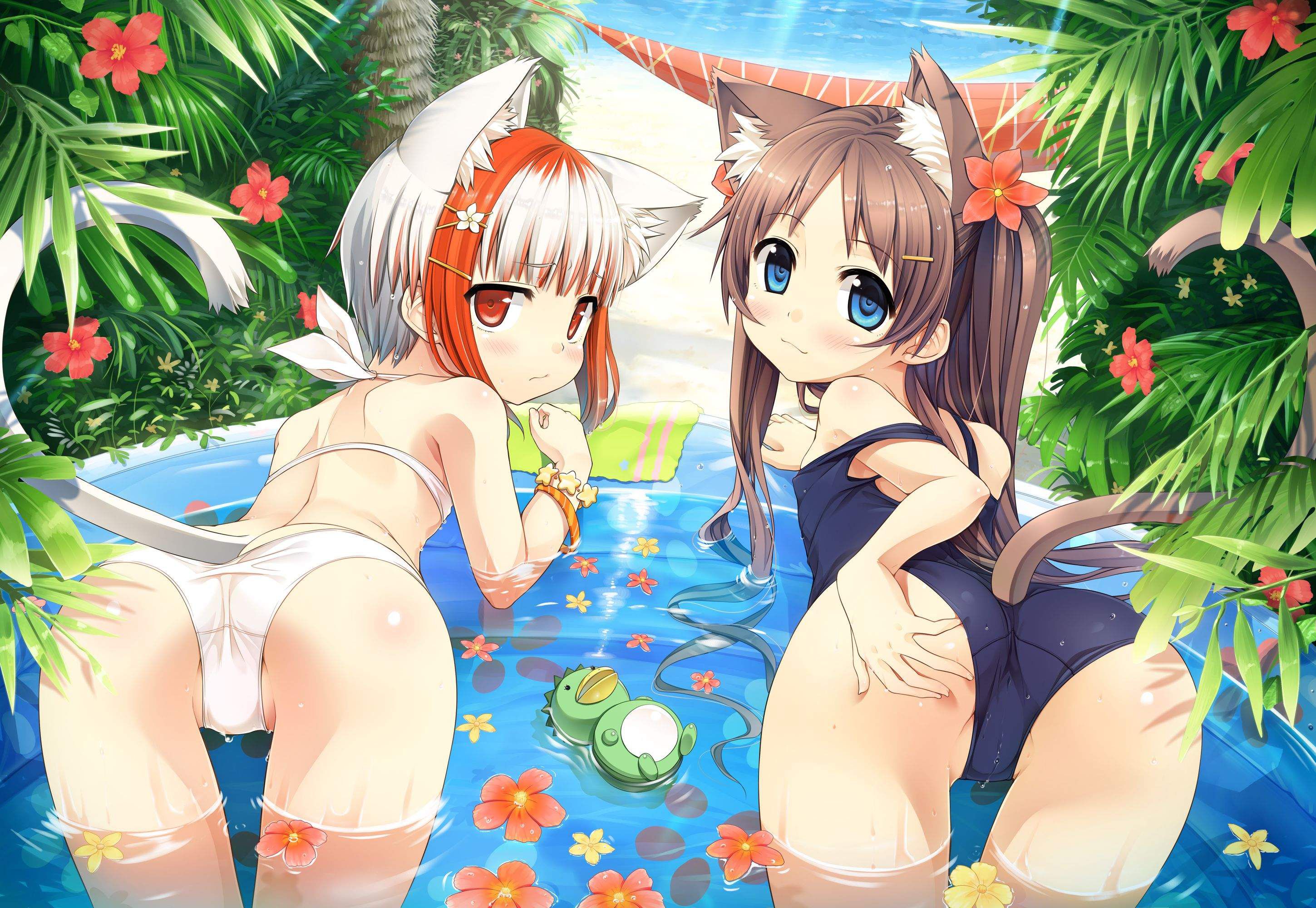 Koch is better than the pool or the sea in the resort. Girls cool off and play in the children's pool♪ 10