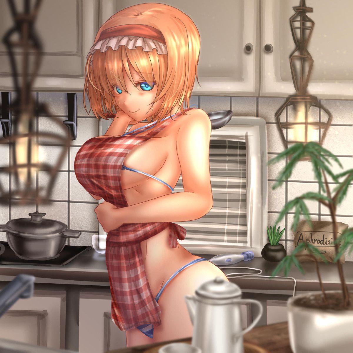 【Secondary】Erotic image of the girl in the naked apron that will be erected immediately when you get home 13