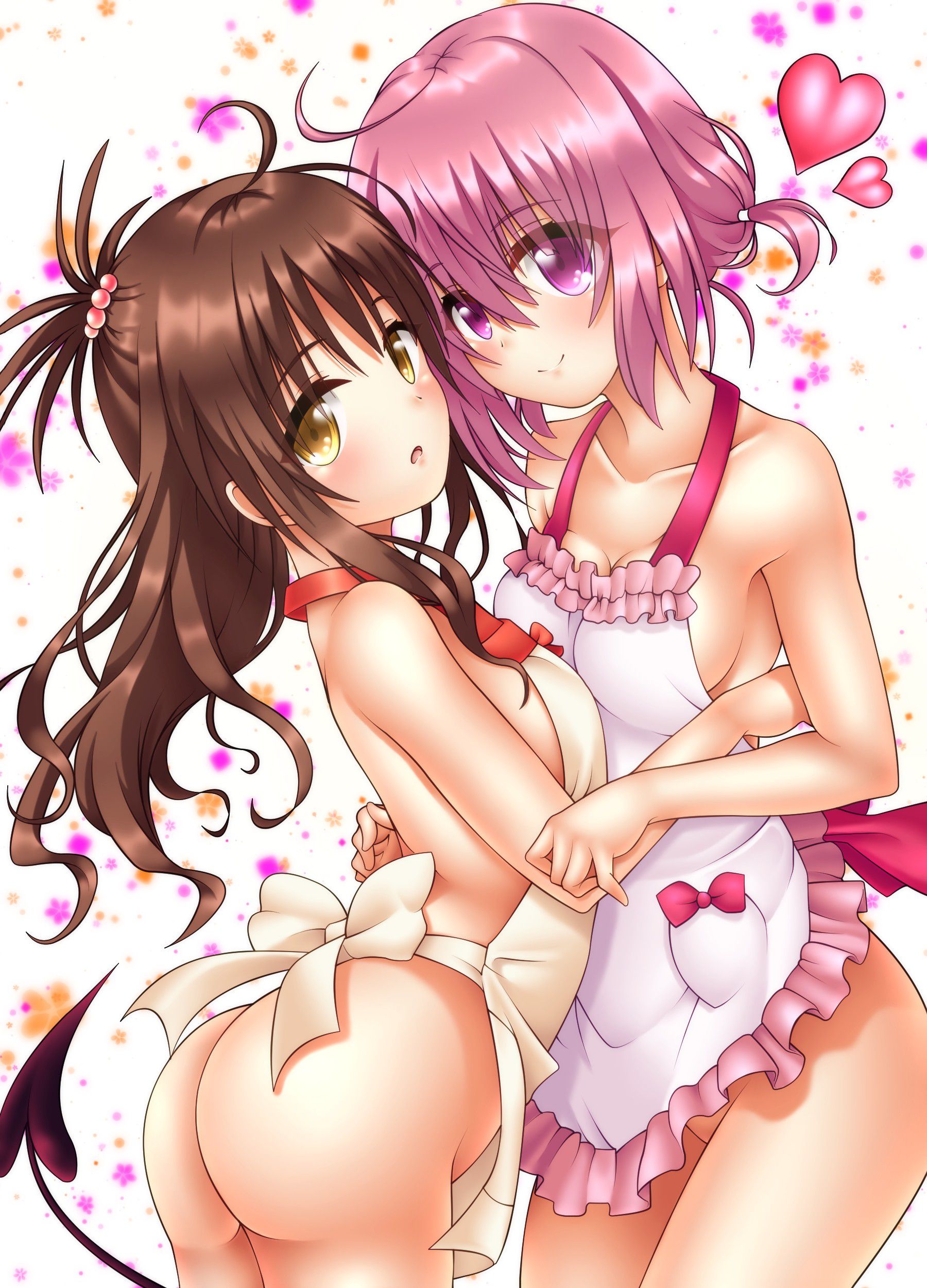 【Secondary】Erotic image of the girl in the naked apron that will be erected immediately when you get home 2