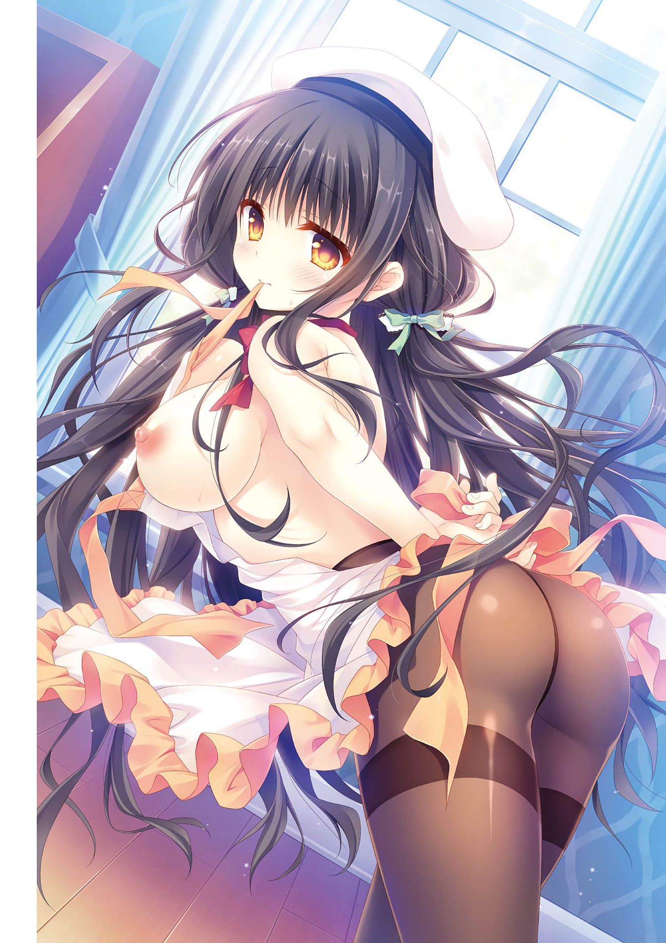 【Secondary】Erotic image of the girl in the naked apron that will be erected immediately when you get home 9
