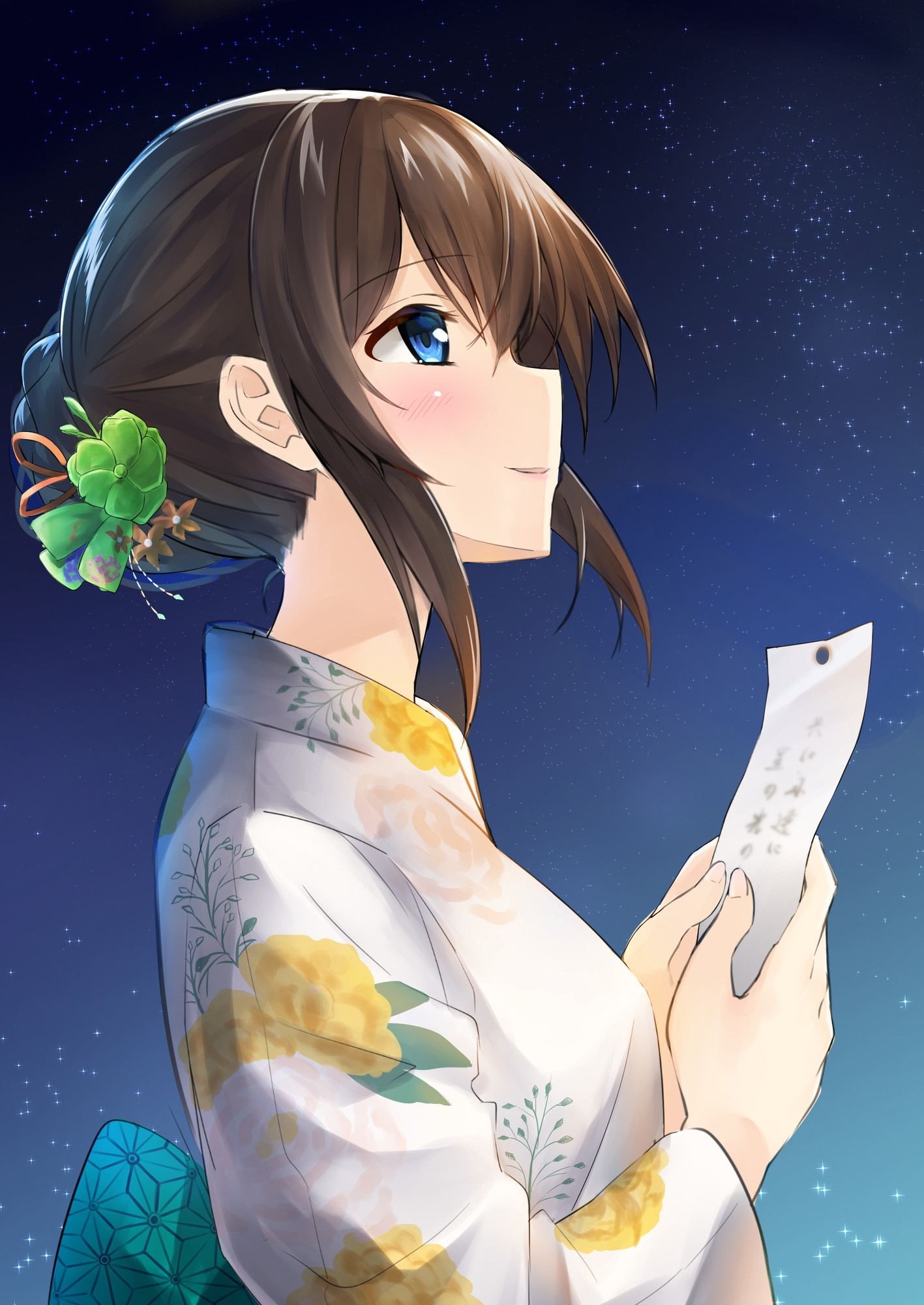 What is your wish? ♪ July 7th, so i'll take the cute girl image of Tanabata☆ 12