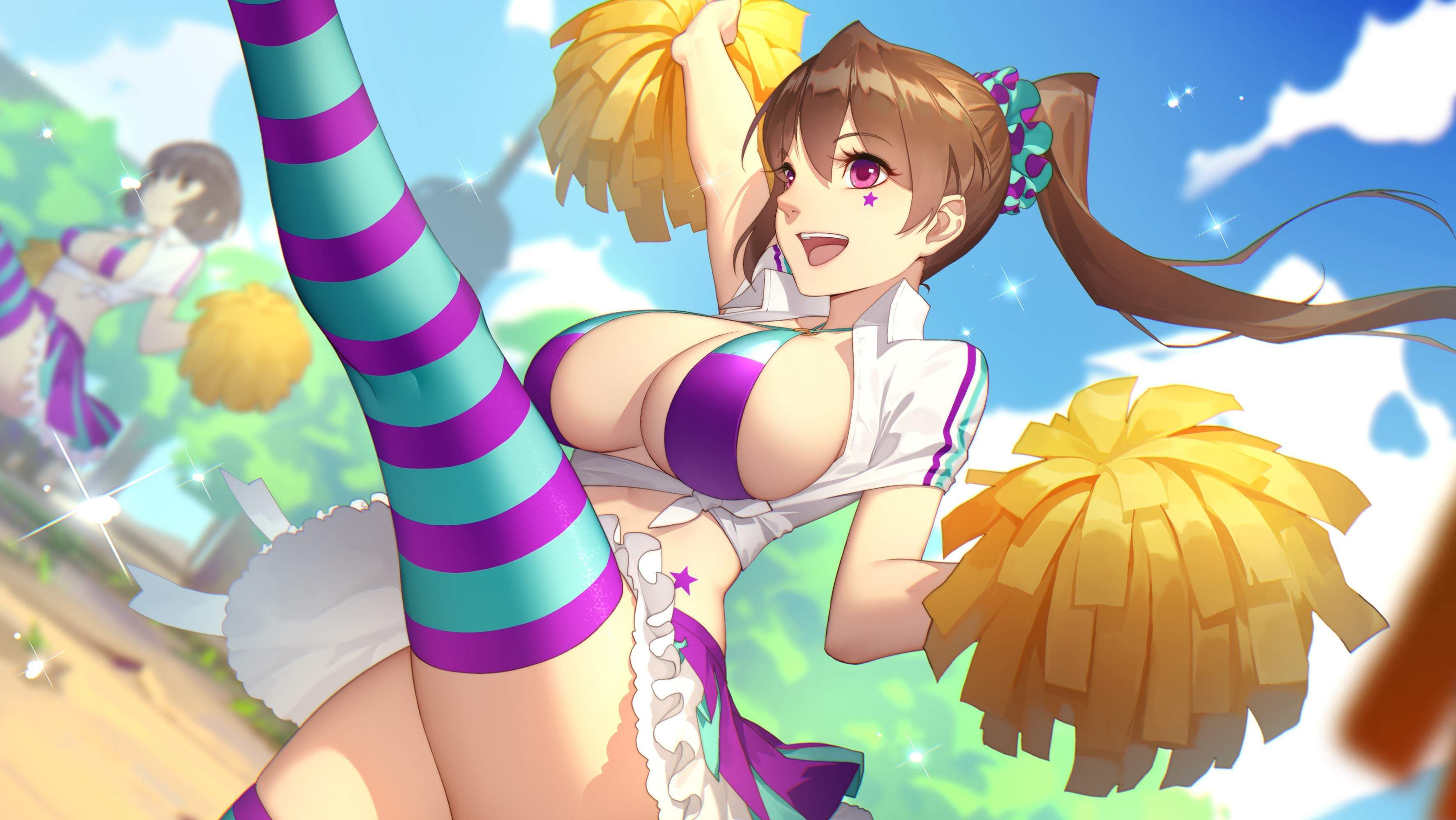 "Good luck♥ good luck♥" sports and lower body, cheerleader sei chiacos daughter to cheer with the whole body ♪ (23) 39