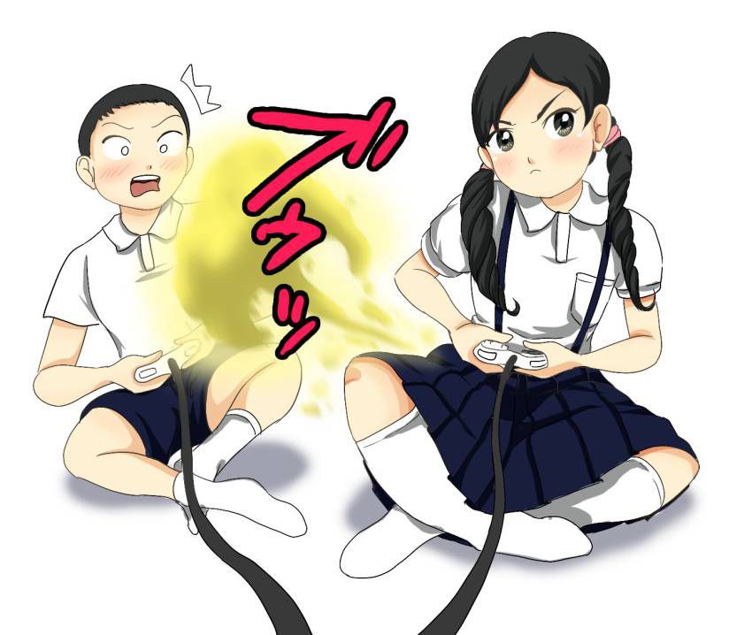 The secondary erotic image of girls who have accidentally farts. 12