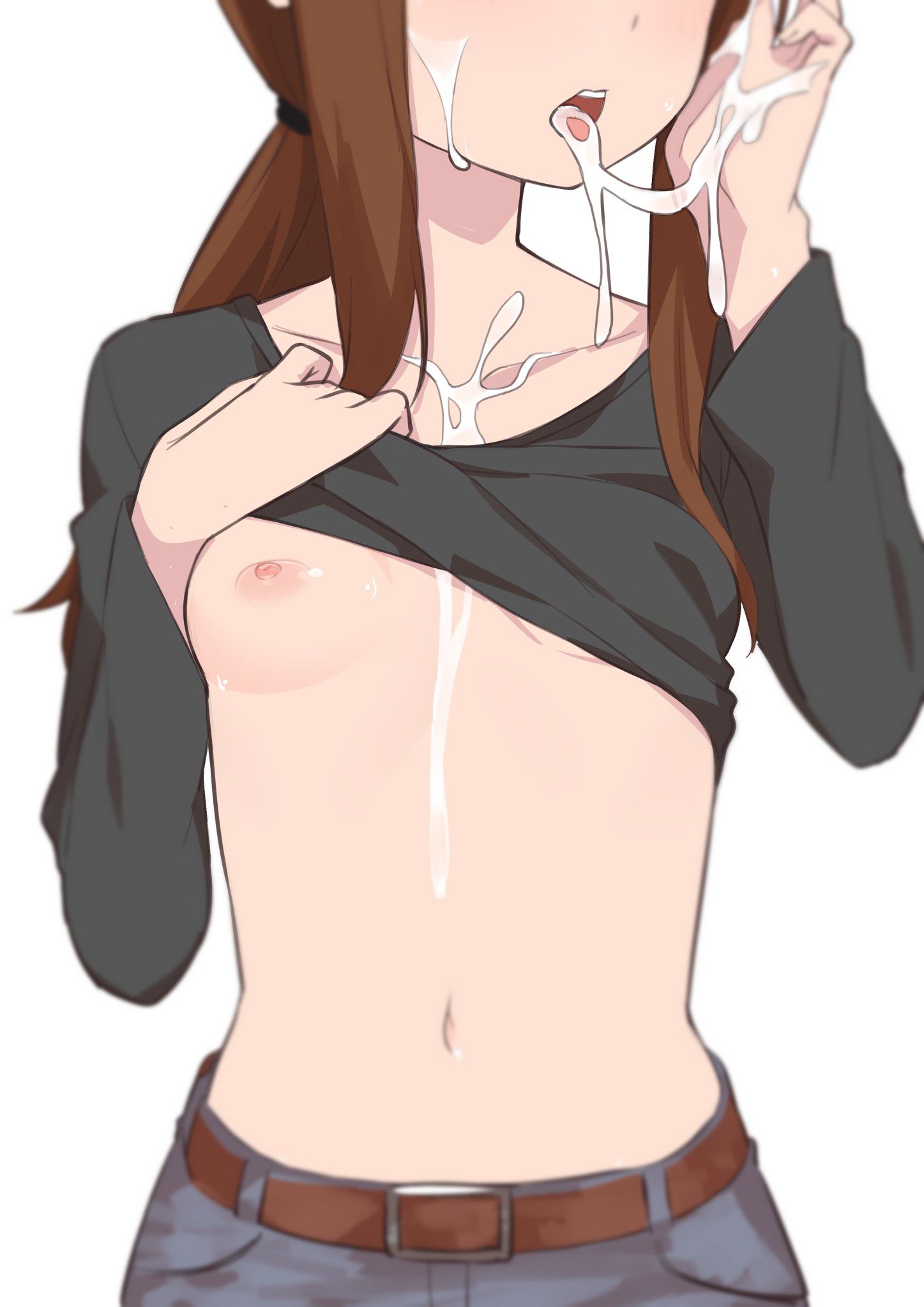 【2nd】Erotic image of a girl with her jacket pulled up and her breasts and bra are fully visible, Part 49 5