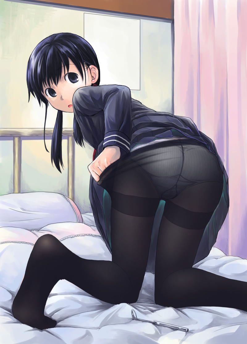 [Secondary] Erotic image summary of the girl panties seen over the black pantyhose 31