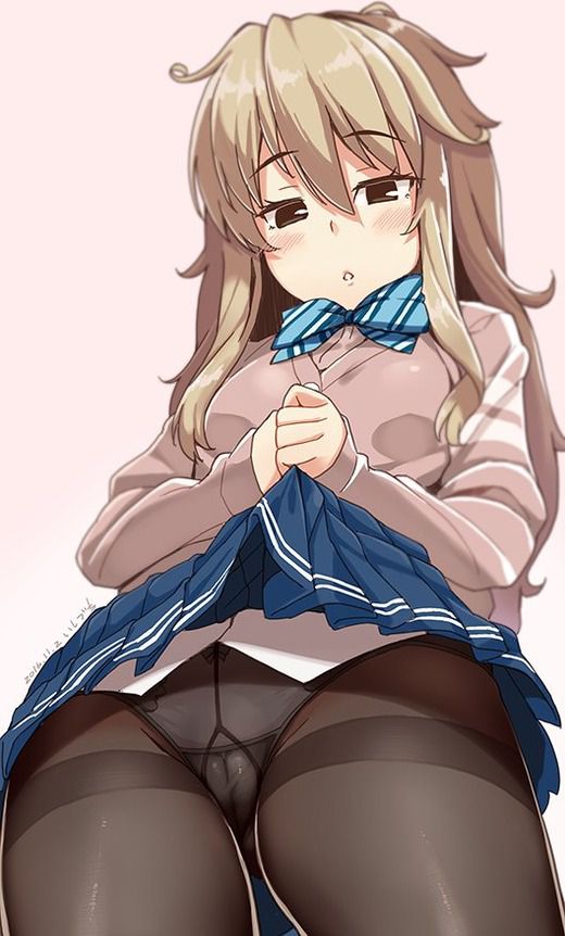 [Secondary] Erotic image summary of the girl panties seen over the black pantyhose 49