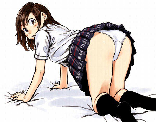 High School Girls The plump charm of the buttocks of JK understands plenty of uniform schoolgirl's buttocks full view &amp; underwear erotic Images 4