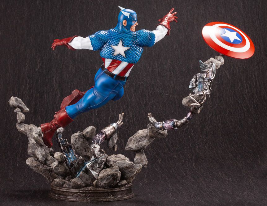 Marvel Comics Captain America Fine Art Statue [bigbadtoystore.com] Marvel Comics Captain America Fine Art Statue 11