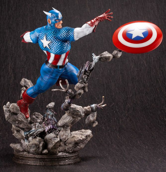 Marvel Comics Captain America Fine Art Statue [bigbadtoystore.com] Marvel Comics Captain America Fine Art Statue 12