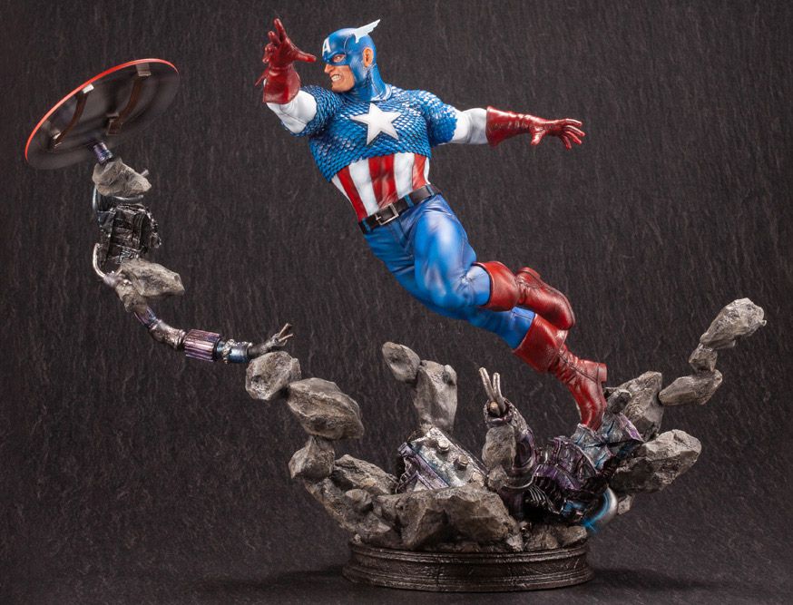 Marvel Comics Captain America Fine Art Statue [bigbadtoystore.com] Marvel Comics Captain America Fine Art Statue 5