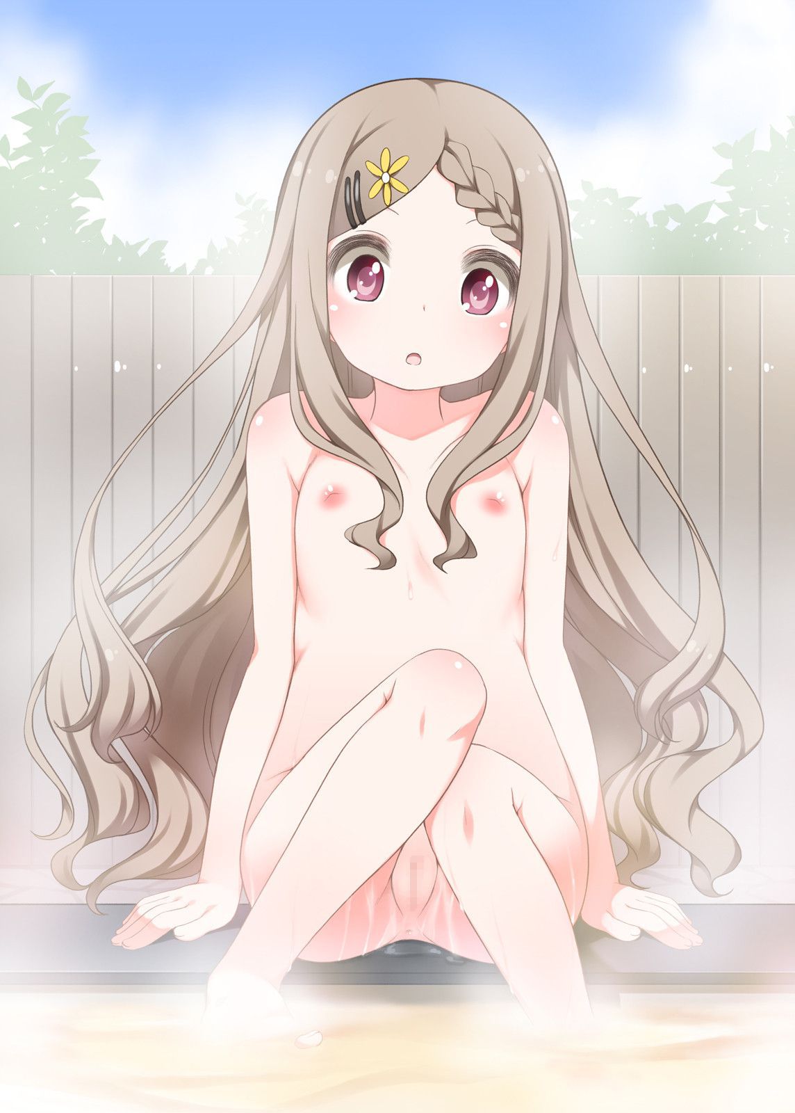 Cute Loli girl, the figure is enjoying the legal exposure in the bath or a kinky or innocent... 24