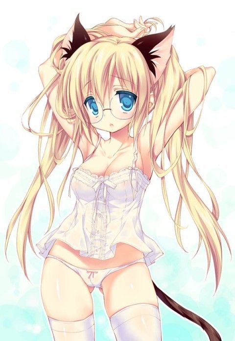 [Secondary] blonde girl has tied her hair in a ponytail or twin tails photo Gallery 25