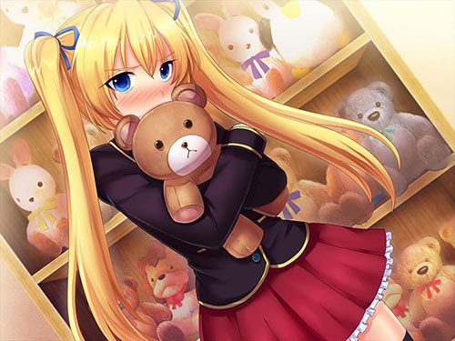 [Secondary] blonde girl has tied her hair in a ponytail or twin tails photo Gallery 3