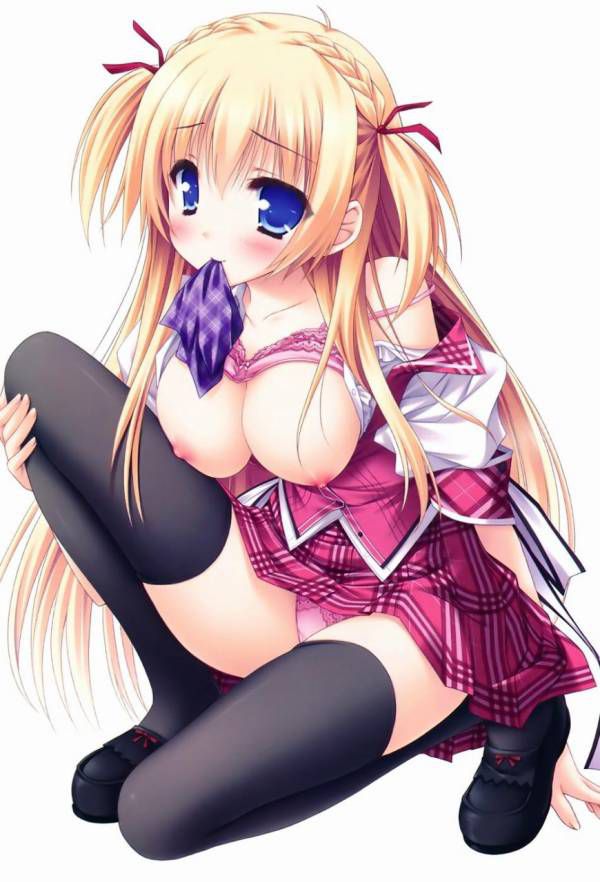 [Secondary] blonde girl has tied her hair in a ponytail or twin tails photo Gallery 35