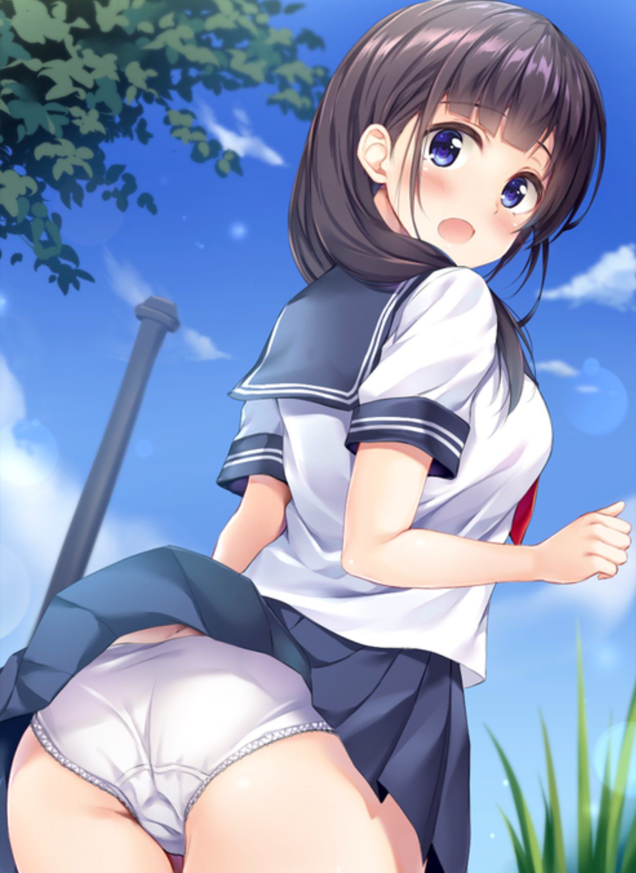 [Bulge over small Lori] breasts are cute and simple and childish white pants wearing small loli girl erotic pictures! 27