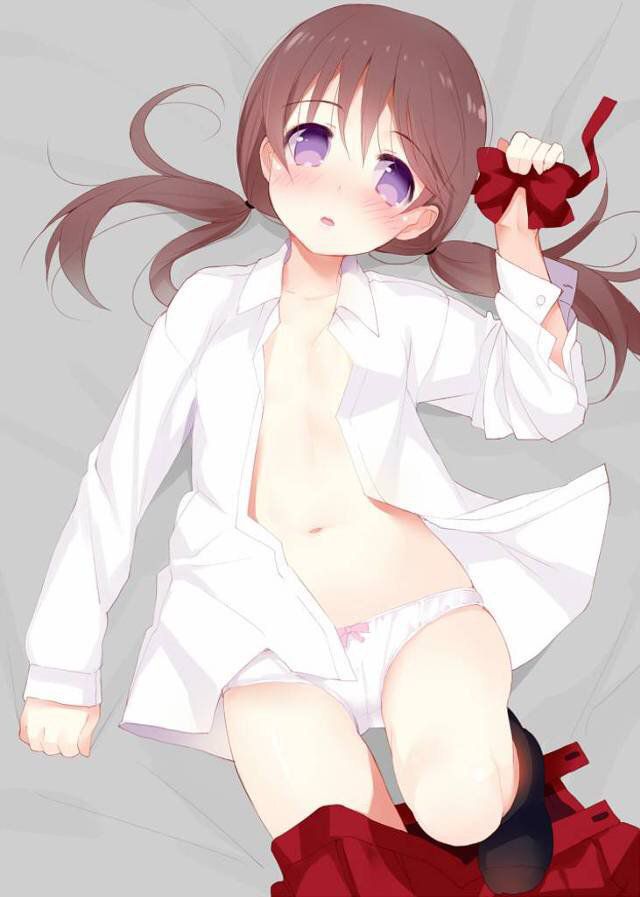 [Bulge over small Lori] breasts are cute and simple and childish white pants wearing small loli girl erotic pictures! 9