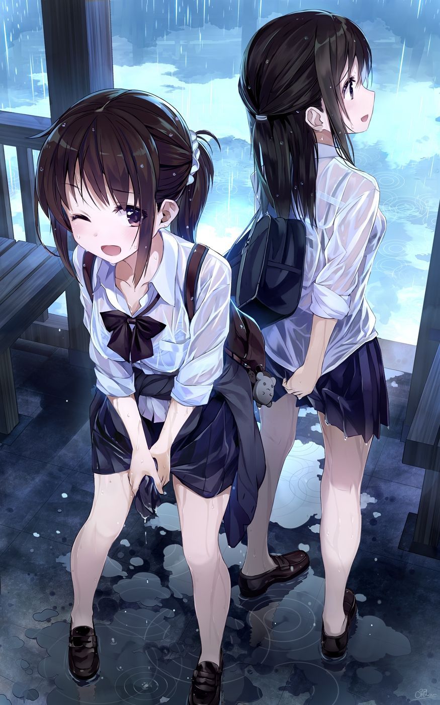 [Wet transparent uniforms JC&amp;K] wet transparent uniforms erotic images of wet sheer state schoolgirl and high school girl in the underwear also exposed in uniform in the rain and water in uniforms! 24