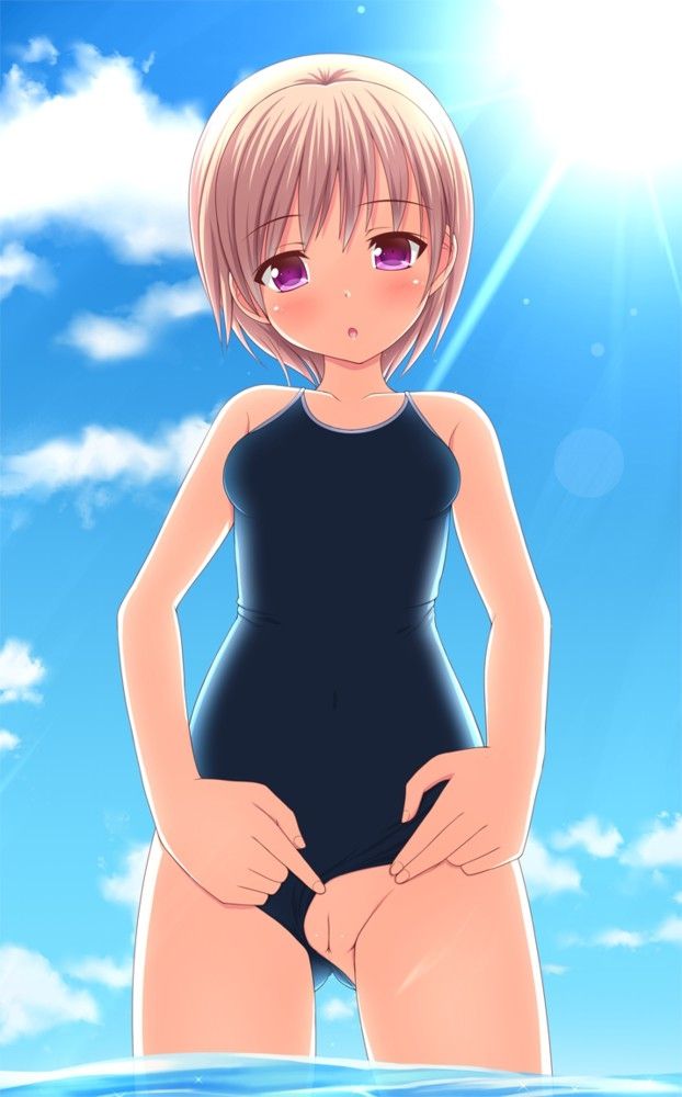 [Show Sukumizu man] Loli girl is summer-like Sukumizu swimsuit but I show provocation lori erotic image that comes to provoke by showing the crotch cloth stagger! 20