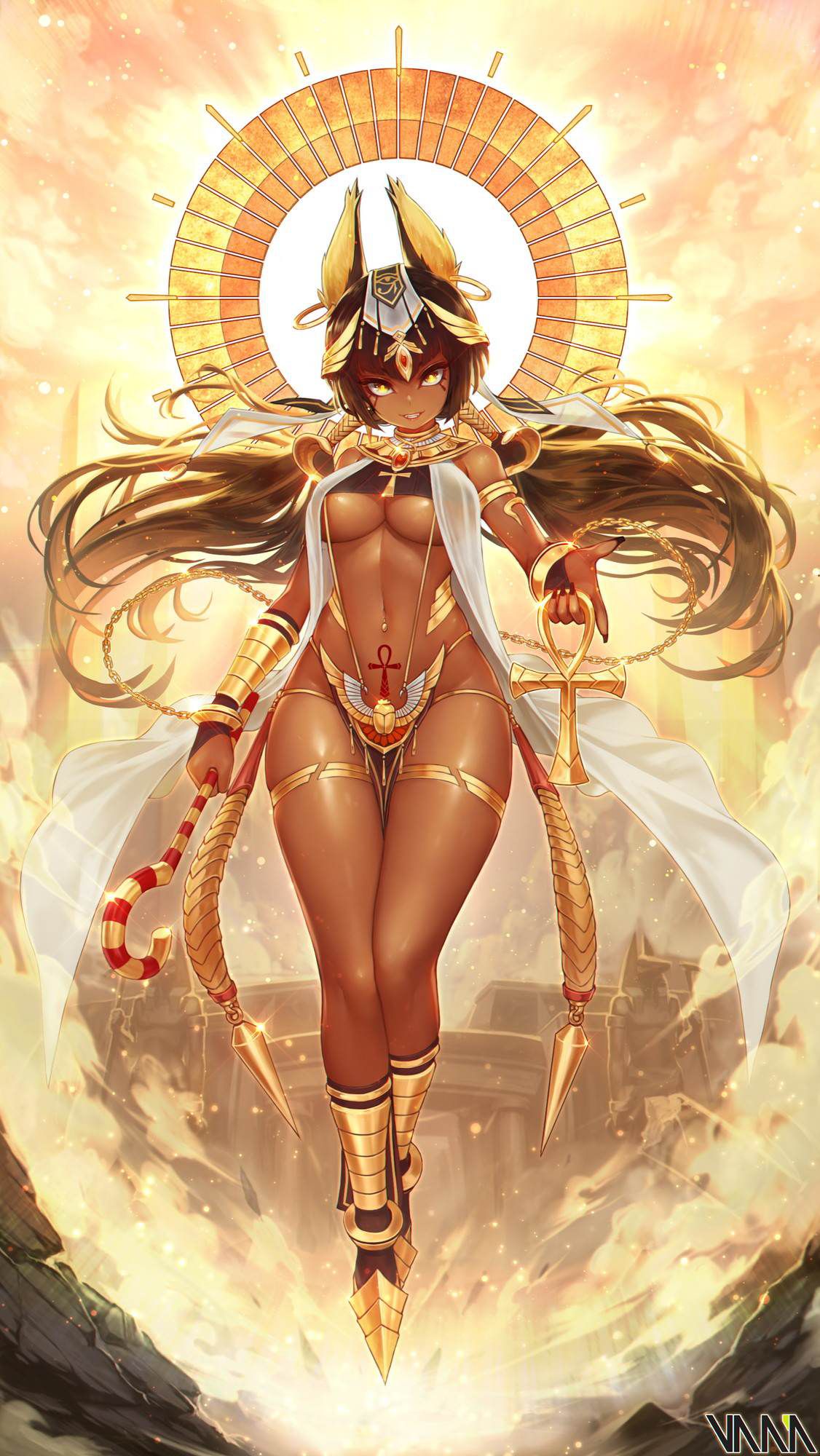 The body of the girl and the Goddess dressed in the costume of the ancient Egypt style, is too erotic in the gloss ♪ 12