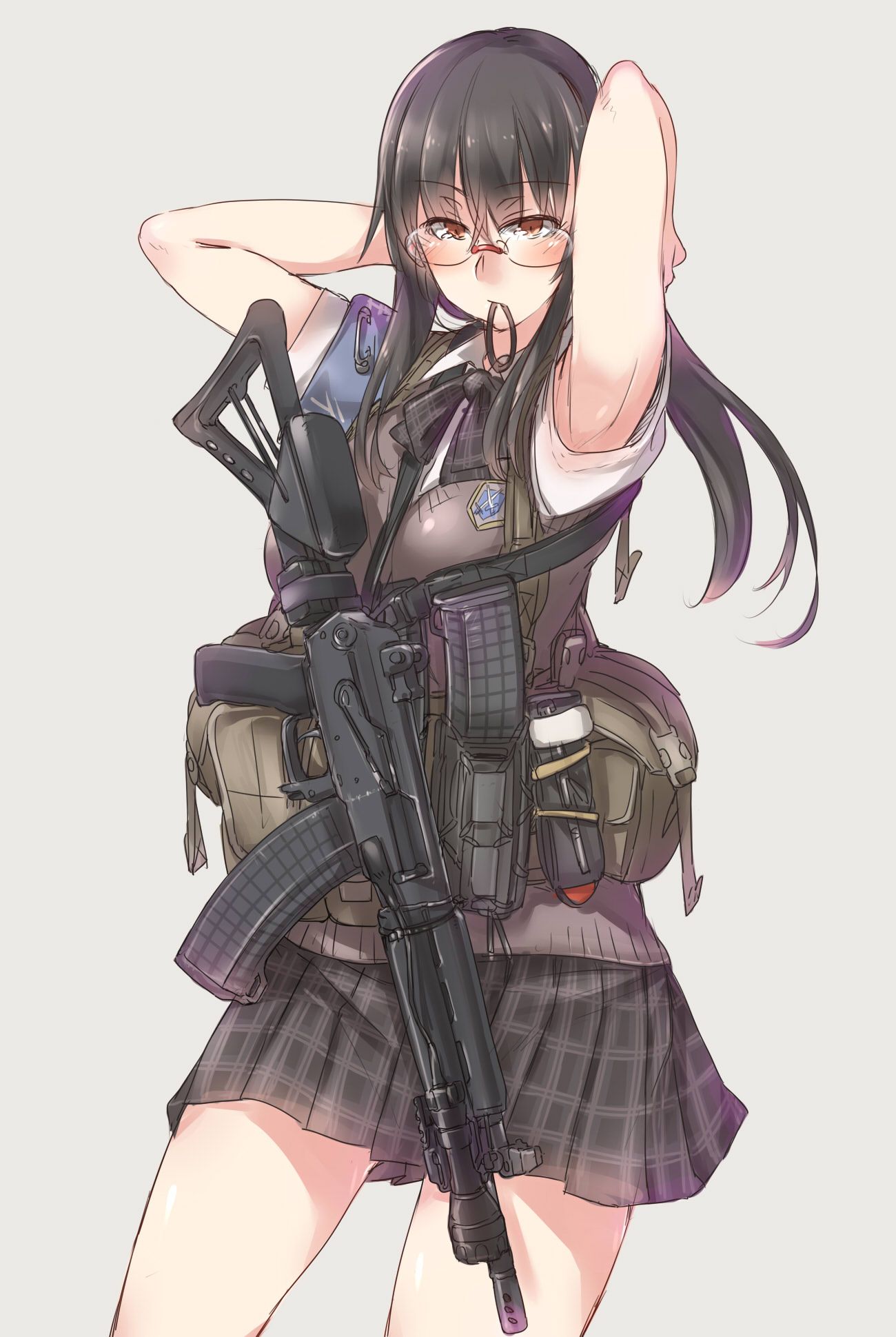 Secondary image of a pretty girl with a firearm, etc. 5 [non-erotic] 10