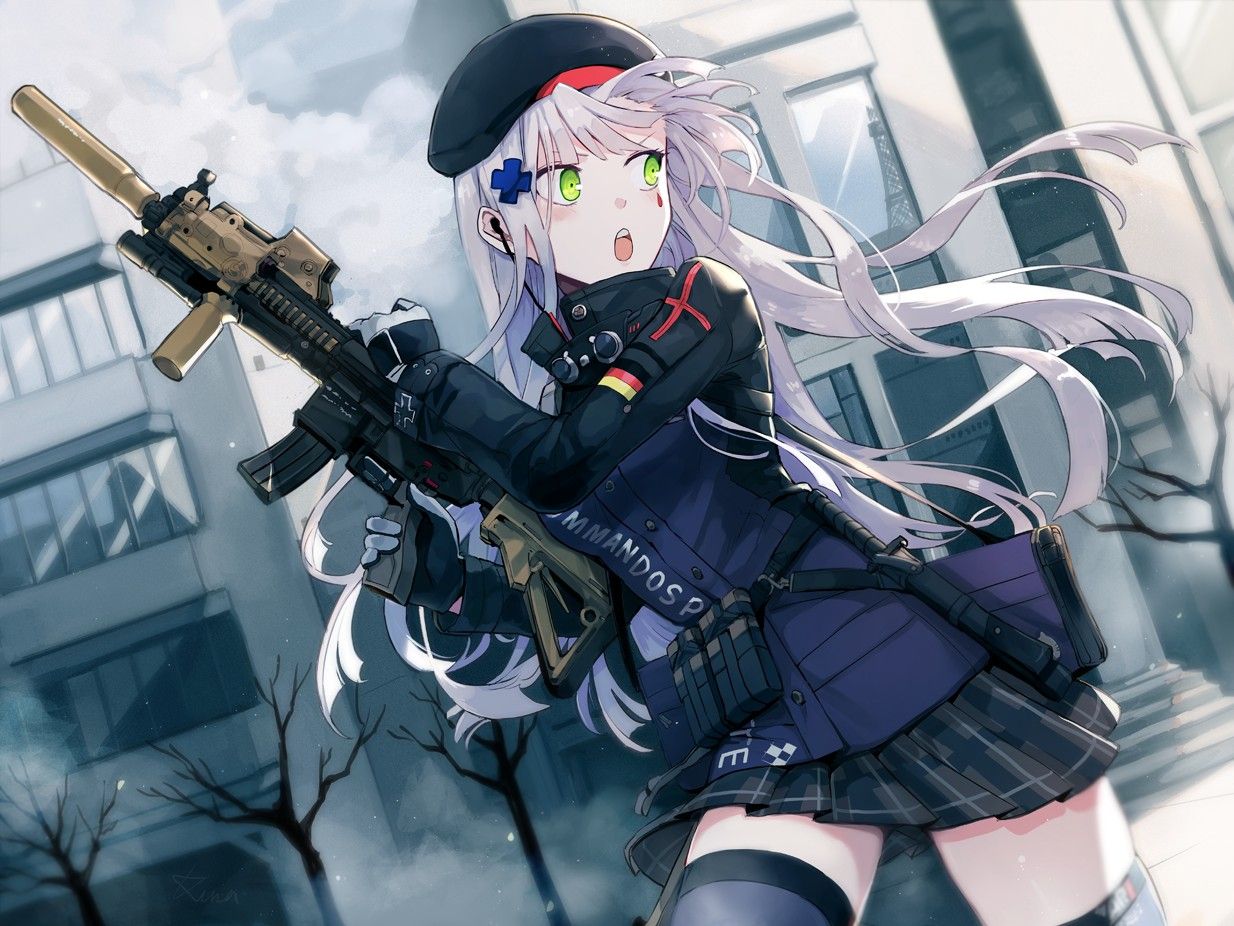 Secondary image of a pretty girl with a firearm, etc. 5 [non-erotic] 13