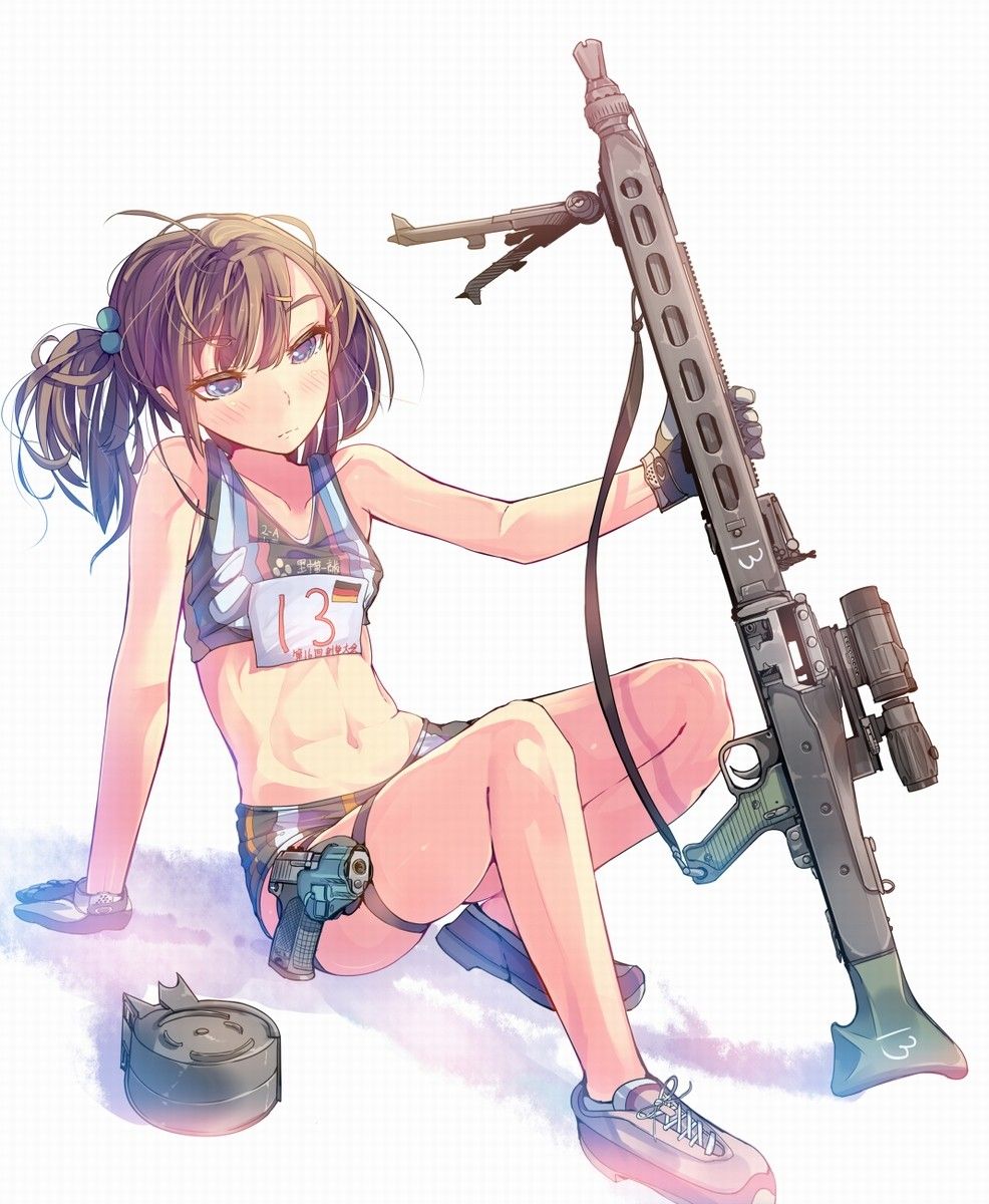Secondary image of a pretty girl with a firearm, etc. 5 [non-erotic] 17