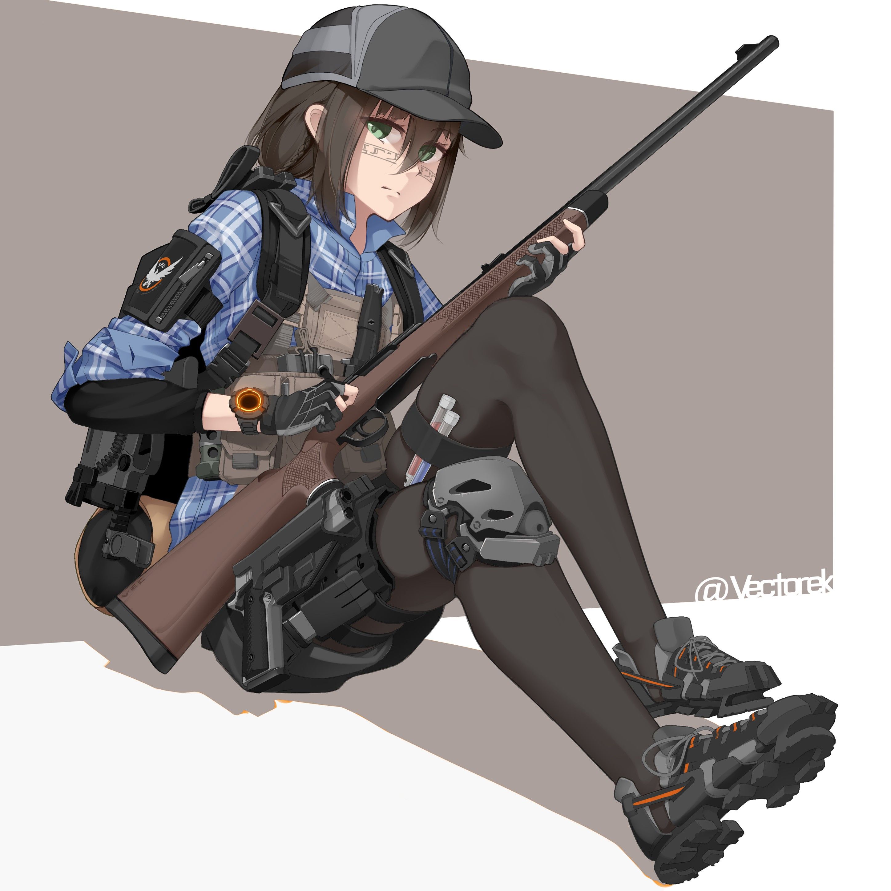 Secondary image of a pretty girl with a firearm, etc. 5 [non-erotic] 4