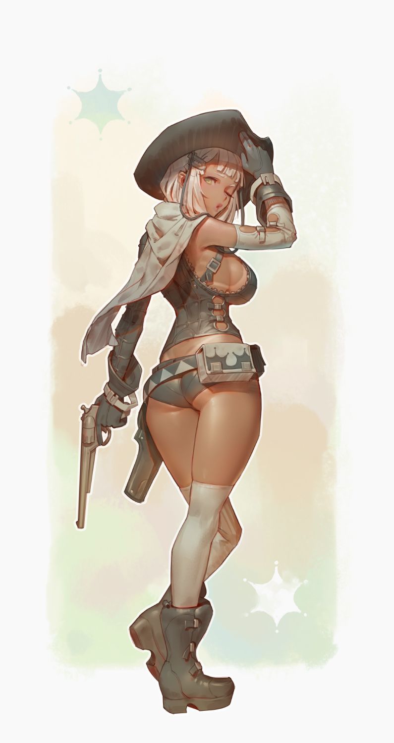 Secondary image of a pretty girl with a firearm, etc. 5 [non-erotic] 6