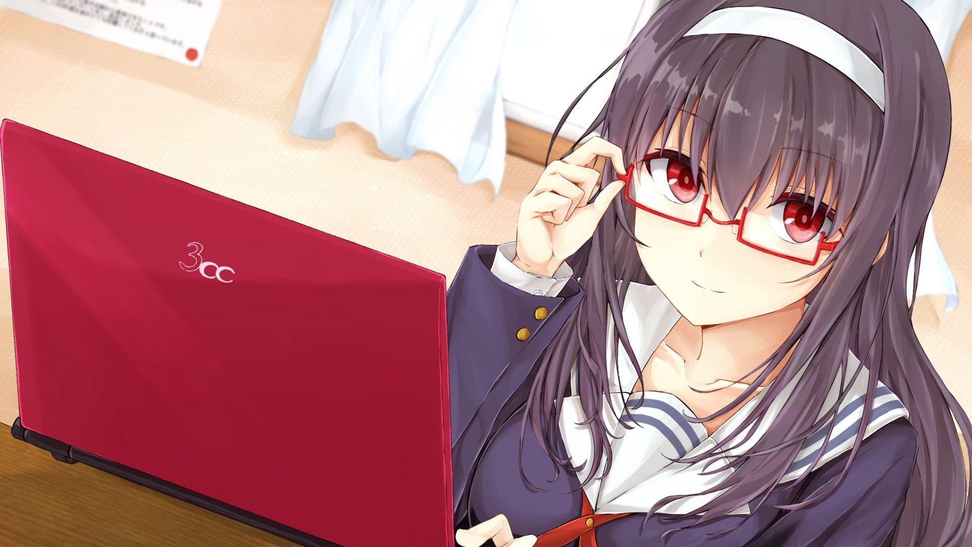 The glasses are the body! It looks like a picture while reconfirming the cuteness of the glasses daughter Wwww 10
