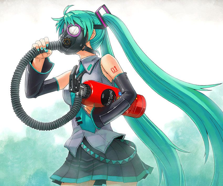 I'm excited about a girl who wears a two-dimensional gas mask. 50 photos 1