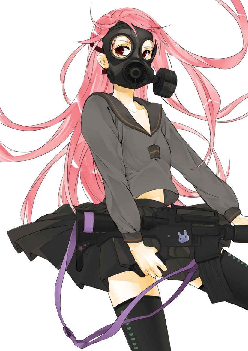 I'm excited about a girl who wears a two-dimensional gas mask. 50 photos 27