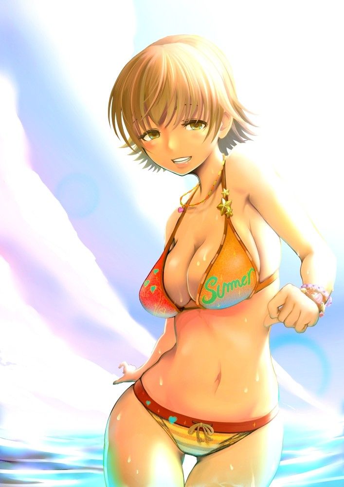 It is likely to be stuck in the lower body Mokori if the secondary girl in such an Ethetachi swimsuit is in the sea WW 7