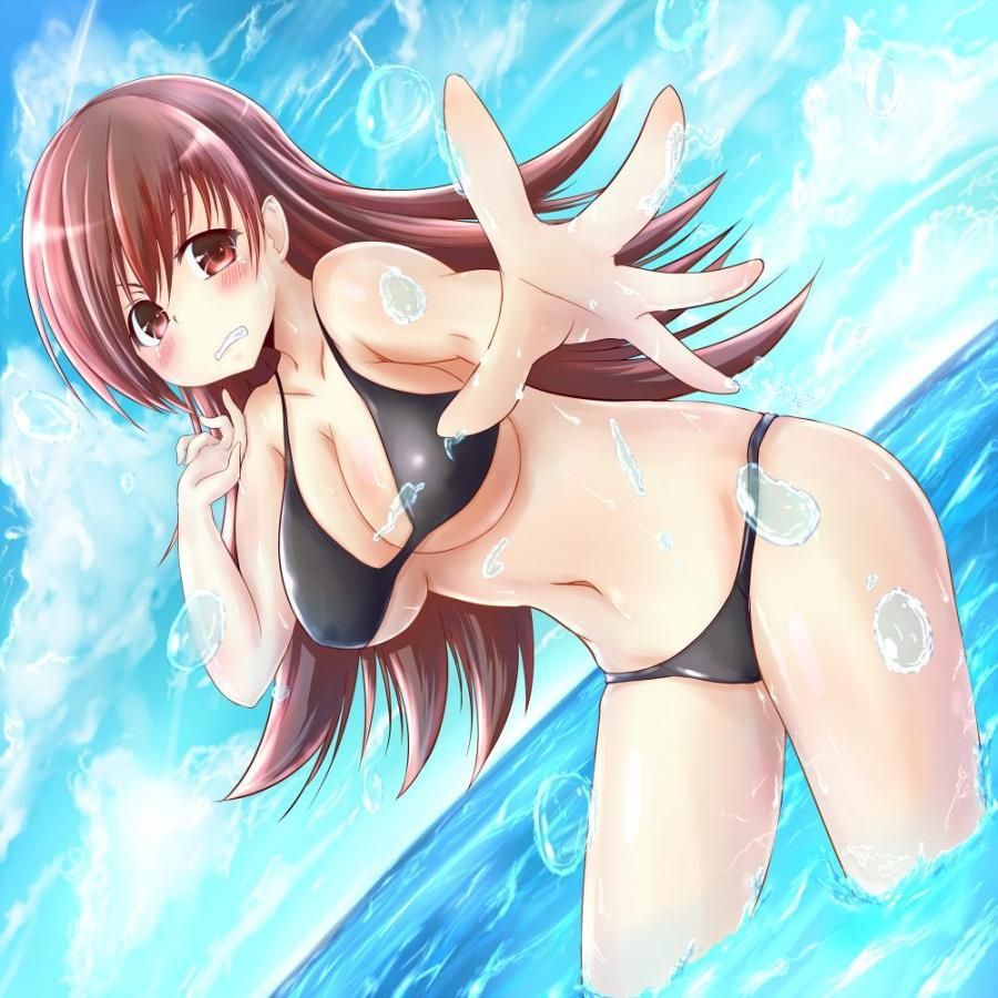 It is likely to be stuck in the lower body Mokori if the secondary girl in such an Ethetachi swimsuit is in the sea WW 8