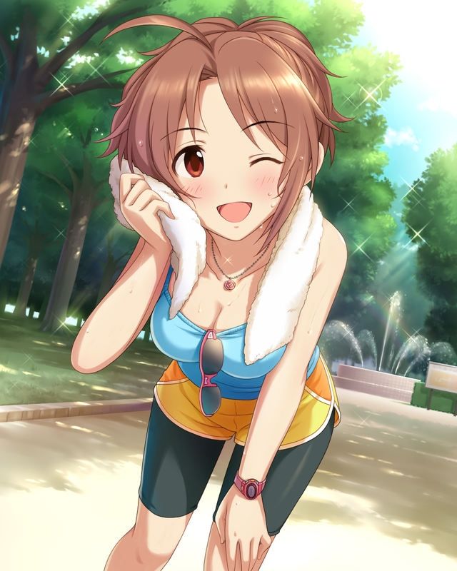 [Sweaty] secondary girl wiped the sweat, I was kunkakuka the towel! 6