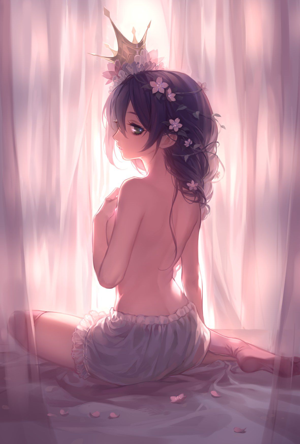 The second image of a girl who looks shyly in topless state of the upper body naked [//] [upper body exposure, filthy] 15