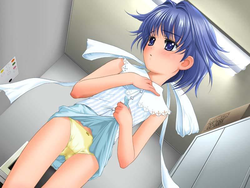 [Tuck up Lori] Cute loli girl is showing the secret space in the skirt tucked up cute loli tuck up pants show erotic images! 4
