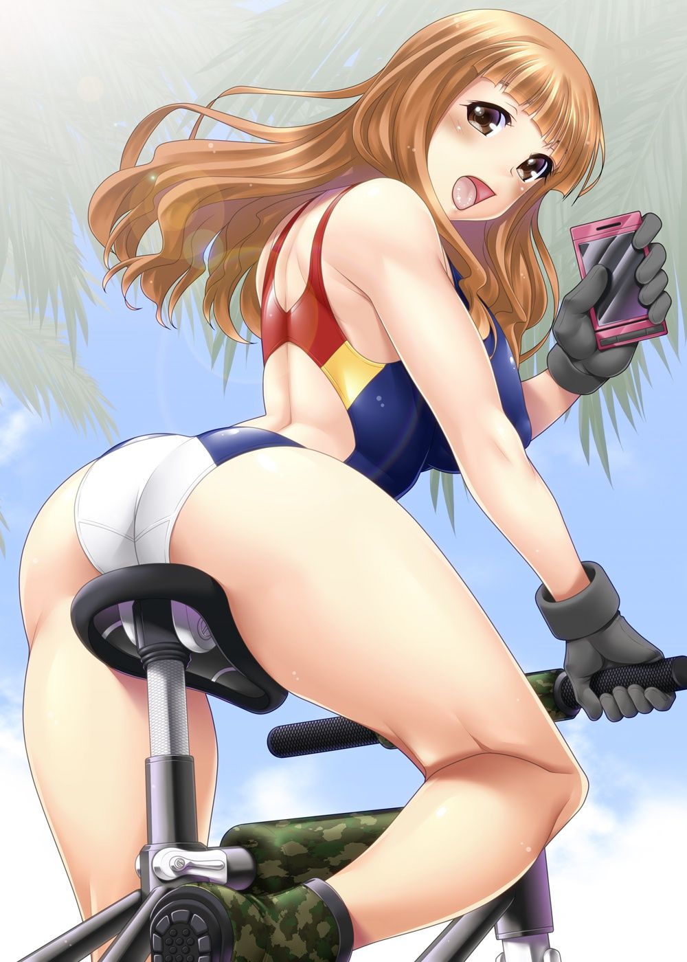 [Want to be saddle] erotic image of a girl riding a bicycle part3 16