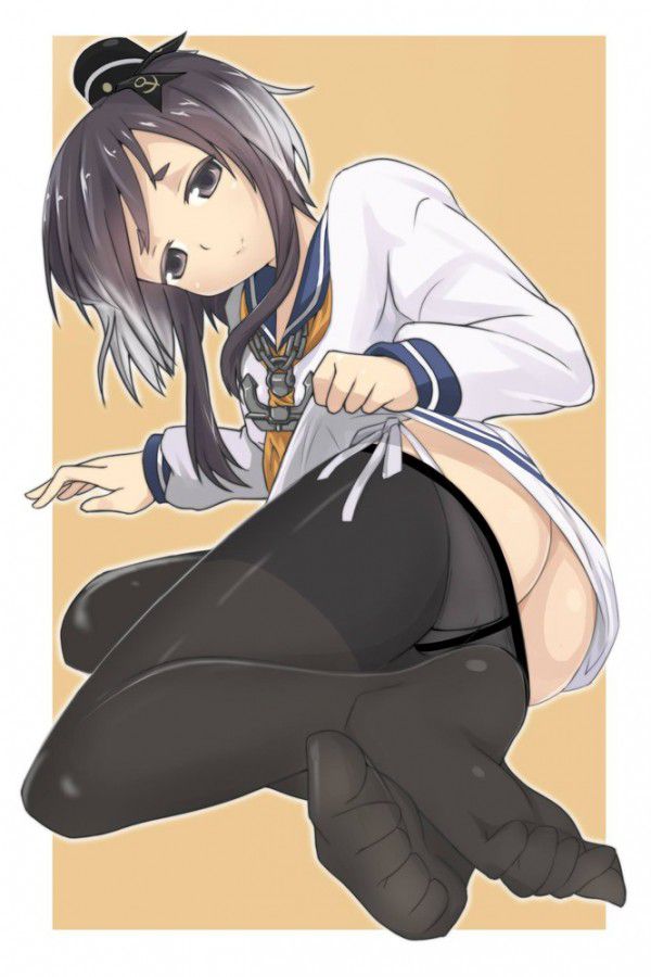 [Tokitsukaze-chan] fleet collection of dog ear style hairstyle and black strthong bread I tried to collect erotic images that you want to pet of the cute Tokitsukaze chan! 13