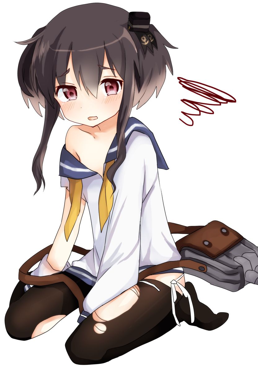 [Tokitsukaze-chan] fleet collection of dog ear style hairstyle and black strthong bread I tried to collect erotic images that you want to pet of the cute Tokitsukaze chan! 37