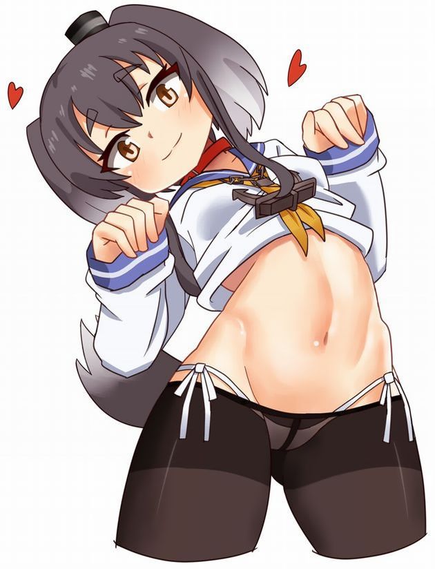 [Tokitsukaze-chan] fleet collection of dog ear style hairstyle and black strthong bread I tried to collect erotic images that you want to pet of the cute Tokitsukaze chan! 5