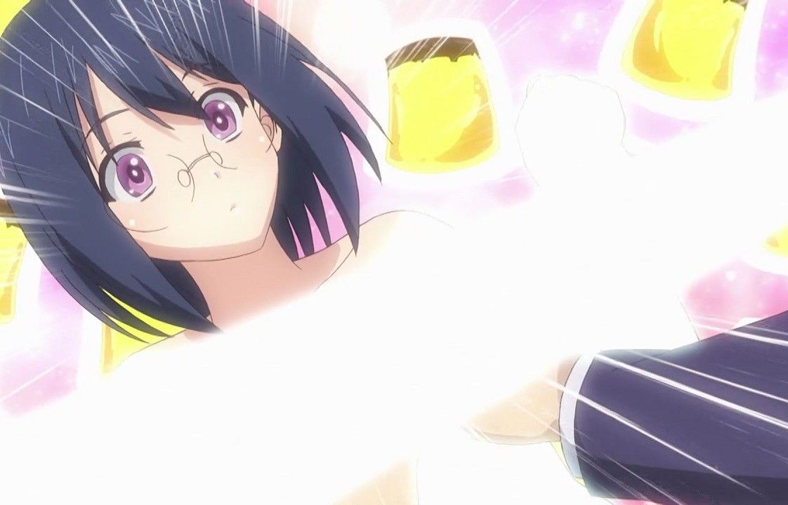 The erotic scene in which the girl is rubbed the breasts in naked in three episodes of the anime [knob Naga Teacher's young wife] 1