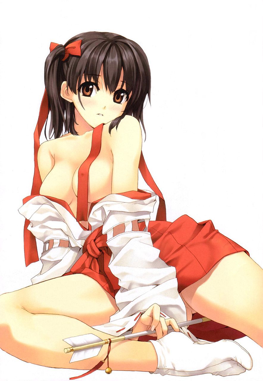 It surpasses the Miko-san with two-dimensional divine power in this power erotic image collection 61 sheets 56