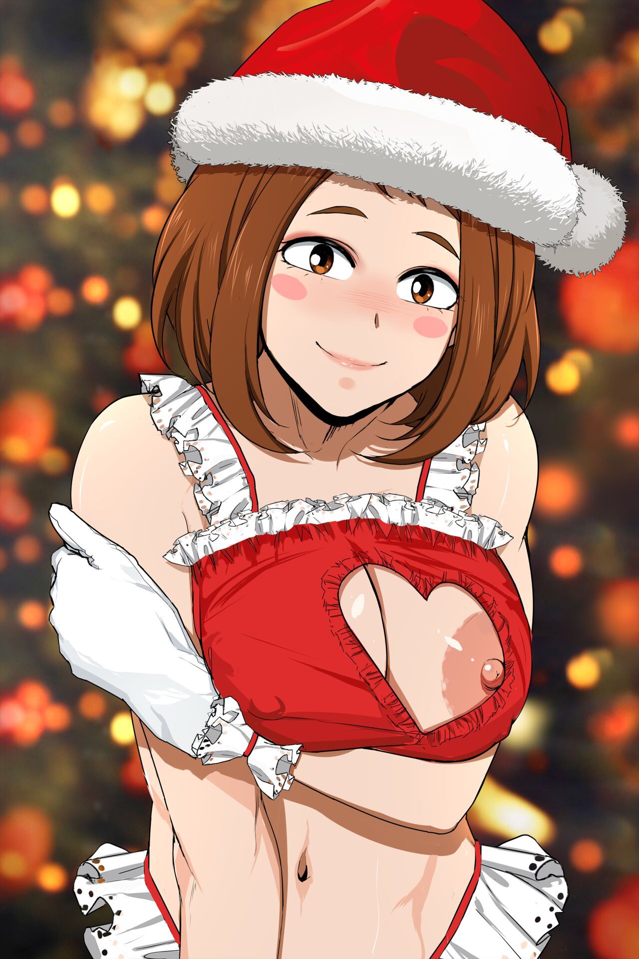 [Krabby] Ochako Uraraka Christmas Scene (My Hero Academia) 1