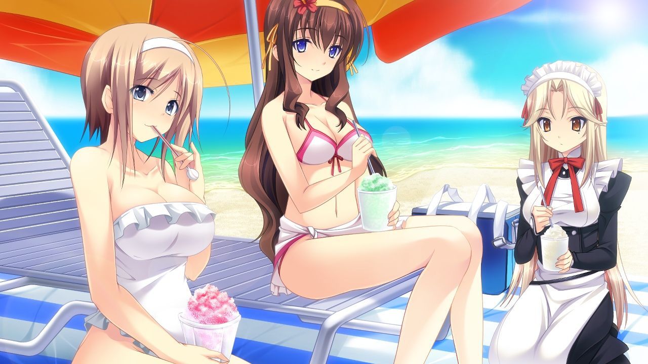 I collected a girl with a pretty swimsuit. 11