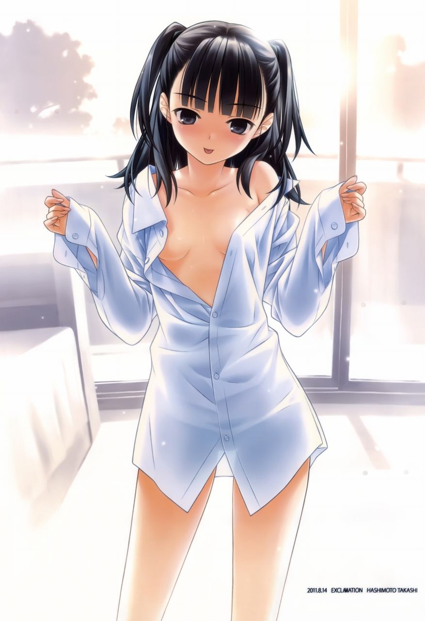 [Loli naked shirt] is wearing a shirt to the bare skin of cute and sexy small breasts lori girl, naked shirt erotic image full of staying feeling at home! 37